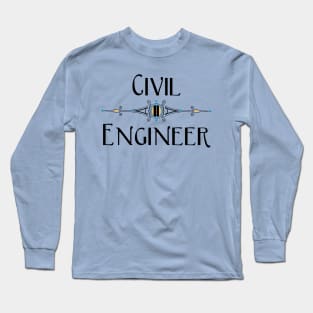 Civil Engineer Decorative Line Long Sleeve T-Shirt